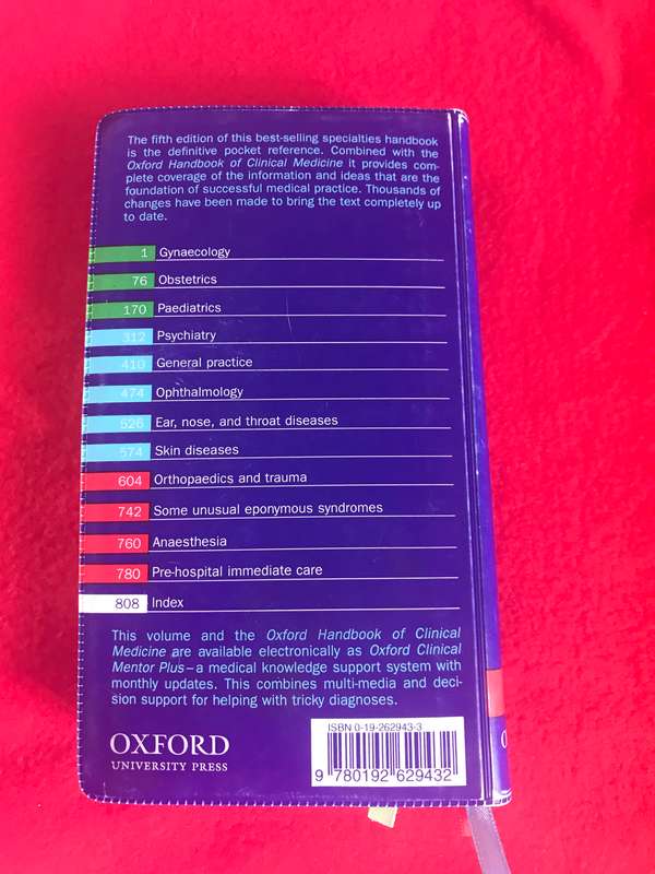 Oxford Handbook of Clinical Specialties 5th Edition