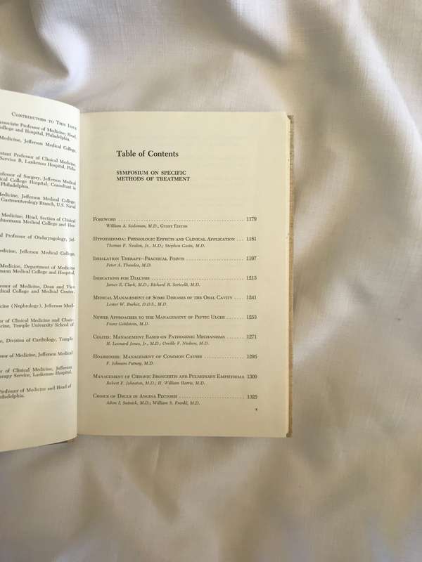 The Medical Clinic of north america specific methods of treatment volume 49-5 September 1965