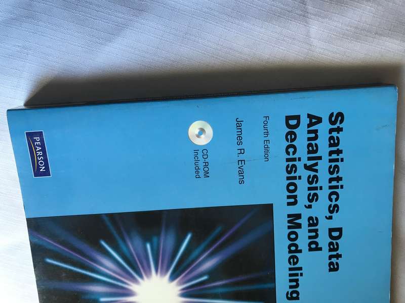 Statistics, Data Analysis & Decision Modeling Paperback 4th edition CD included James R Evans