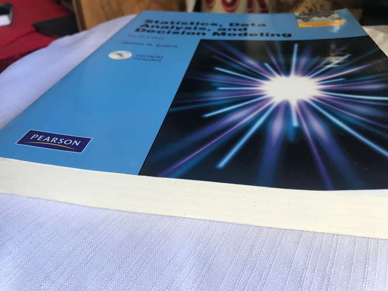 Statistics, Data Analysis & Decision Modeling Paperback 4th edition CD included James R Evans