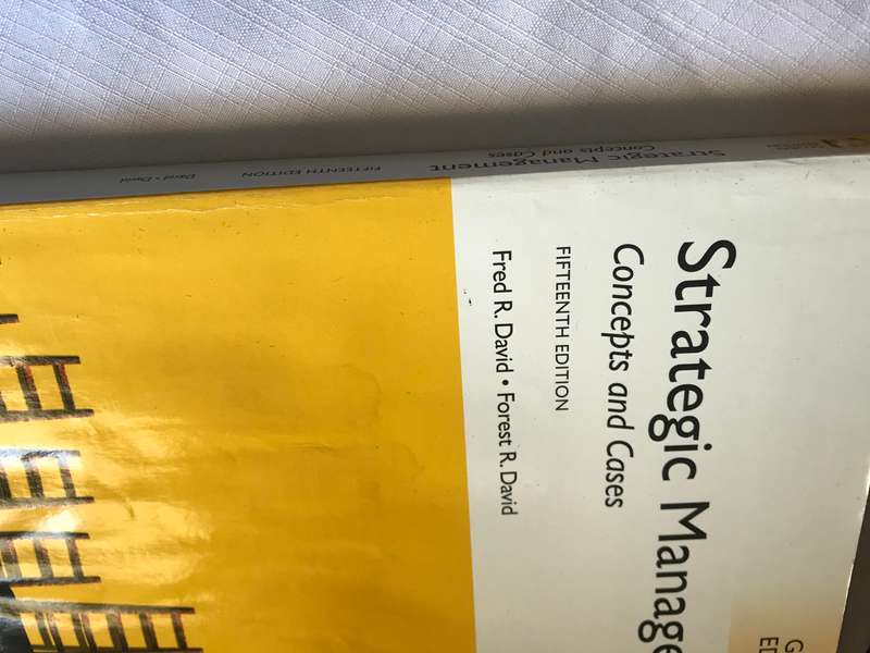 Strategic Management: Concepts, Global Edition 15th Student edition by Fred R. David (Author)