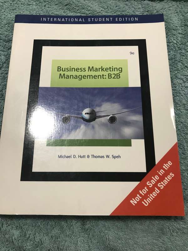 Business Marketing Management B2B 9edition International student edition Michael D Hutt