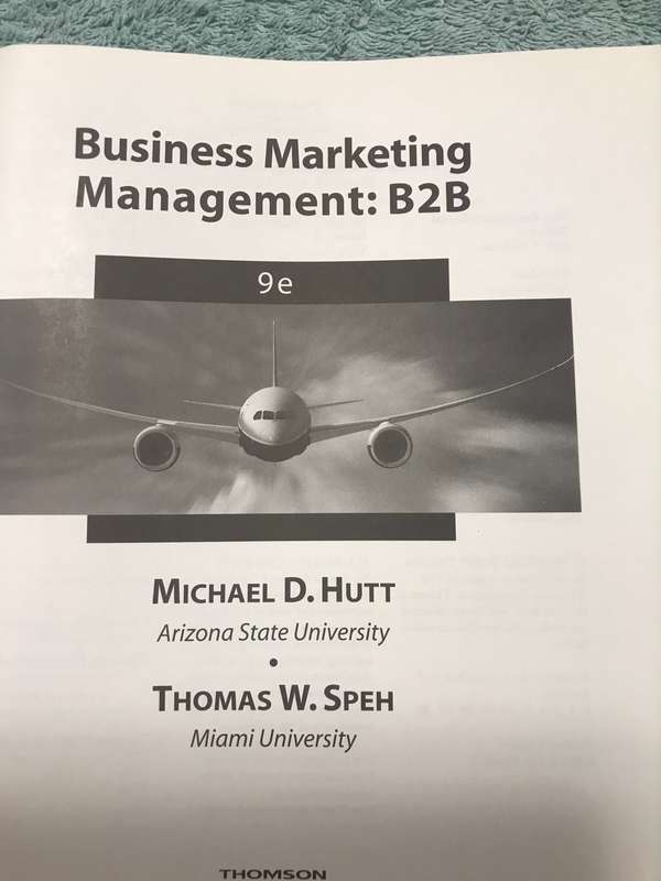Business Marketing Management B2B 9edition International student edition Michael D Hutt