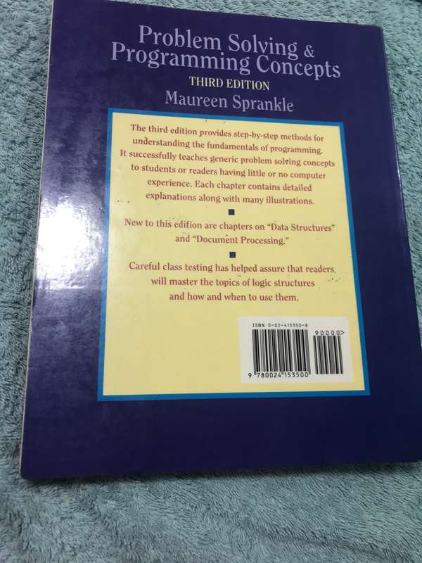 PROBLEM SOLVING AND PROGRAMMING CONCEPTS 13th edition by MAUREEN SPRANKLE,