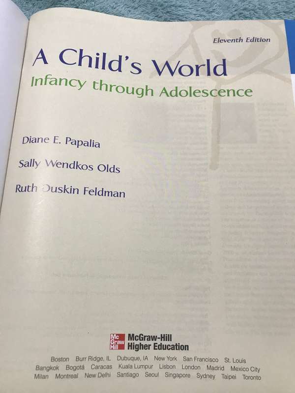 A childs world infancy through Adolescence 11th edition