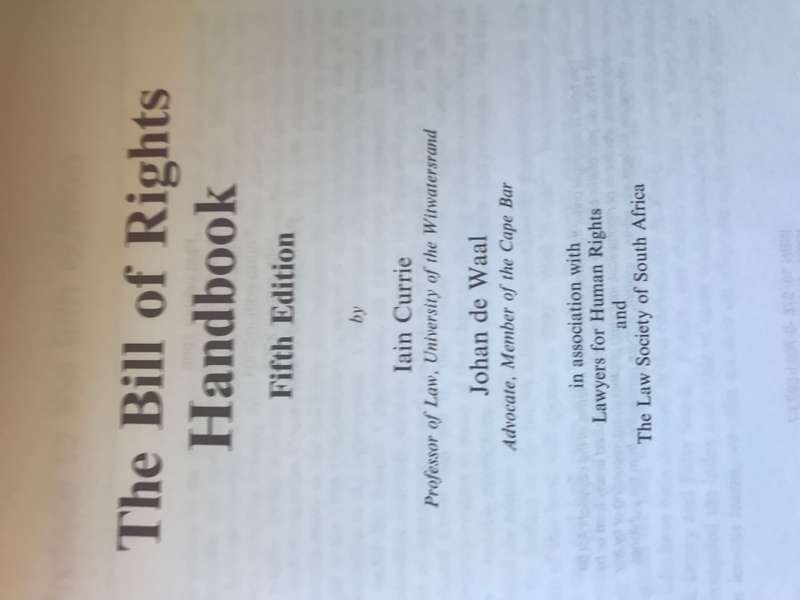 The Bill of Rights Handbook 5th Edition Iain Currie