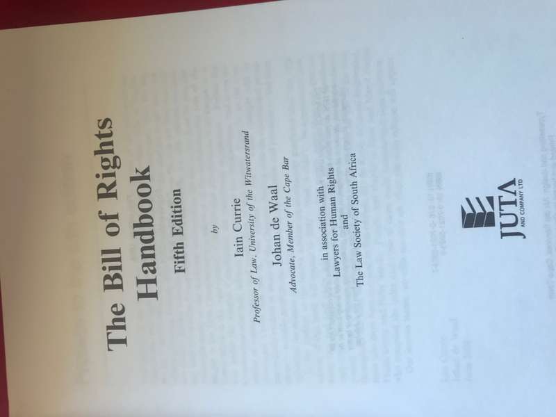 The Bill of Rights Handbook 5th Edition Iain Currie