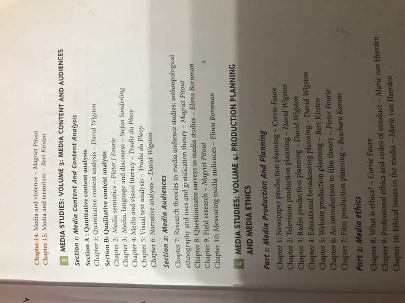 Media Studies: Media History, Media and Society  Pieter J. Fourie  Volume 1 Second edition