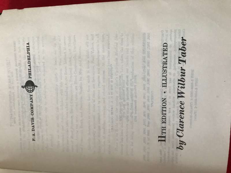 Tabers Cyclopedic Medical Dictionary 11th Edition Clarence W Taber