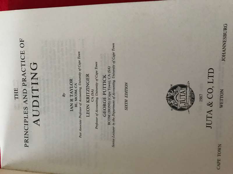 The Principles and Practice of Auditing 6th edition Ian R Taylor