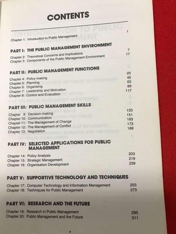Public Management 1st edition William Fox university of Stellenbosch