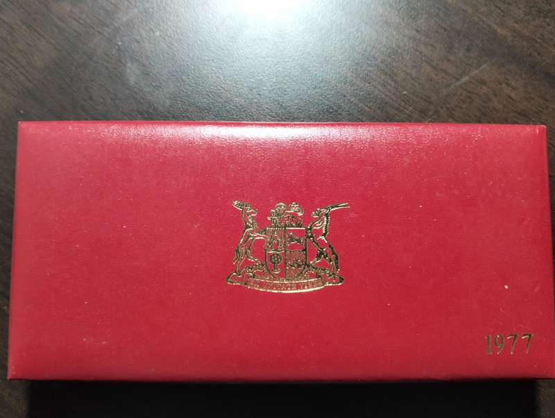 1977 RSA Proof Set in Original Red SA Mint Box No Gold