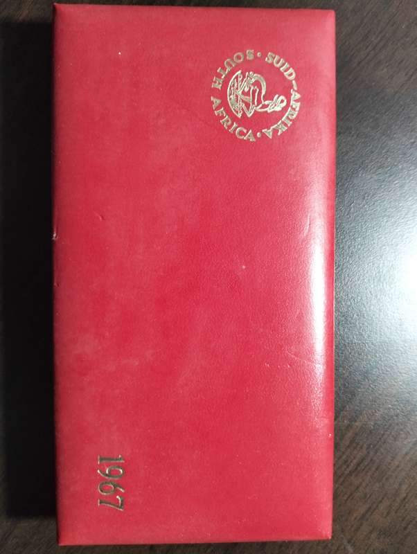 1967 RSA Proof Set in Original Red SA Mint Box No Gold
