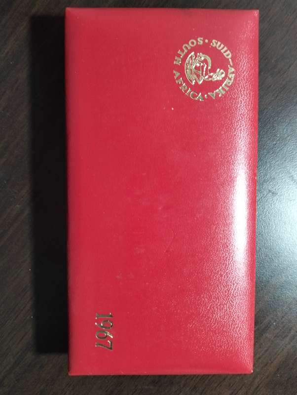 1967 RSA Proof Set in Original Red SA Mint Box No Gold