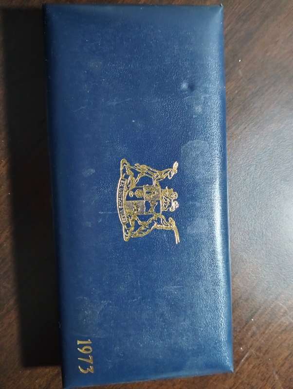 1973 RSA Proof Set in Original Blue SA Mint Box No Gold