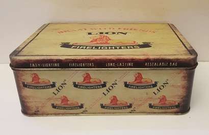 Empty firelighters tin