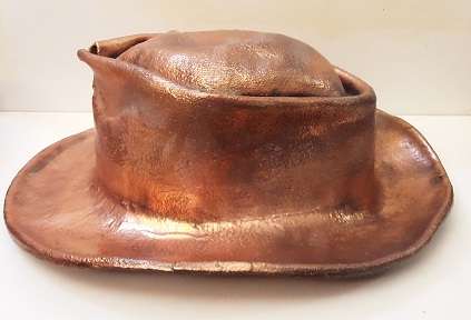 Hand Made Copper Hat 33 x 30 x 12 cm