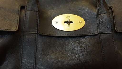 Black Mulberry Genuine Leather Handbag 36 cm x 30 cm