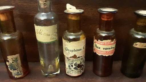 Vintage Five Medisyne small Botlles glass