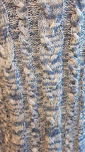 Blue and White Knitwear Jersey Top Label Size Large