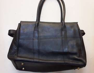 Black Mulberry Genuine Leather Handbag 36 cm x 30 cm