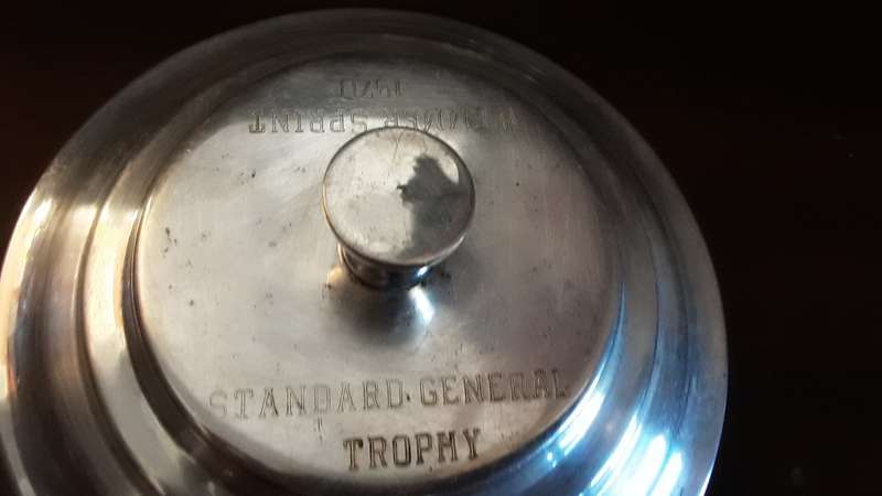 Silver plate Butter Dish  with glass dish inside is engraved 15 cm