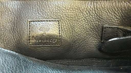 Black Mulberry Genuine Leather Handbag 36 cm x 30 cm