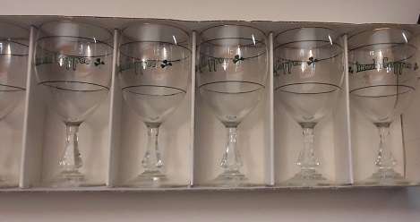 Set of 6 Irish Coffee Glasses Gold Trimmed Luminarc