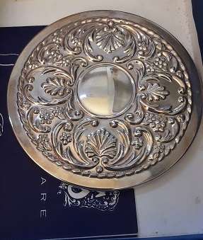Carrs sheffield England Sterling Silver Handbag Mirror 7.5 cm - 58.7 gram