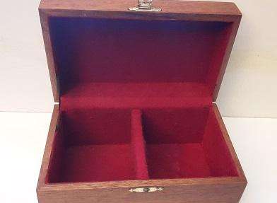 Wooden 2 Division Storage / Trinket / Jewel Box