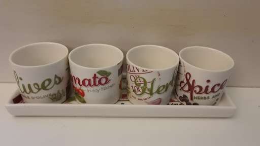 Dora Papis Vintage Home Collection Spice Cups and  Aperitif Party Time Appetizer Dish