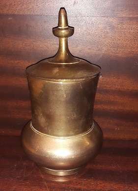 Brass Lidded Jar 15 cm