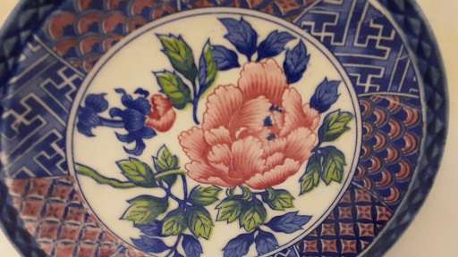 Genuine Imperial Imari Blue and Floral  Plate 15 cm