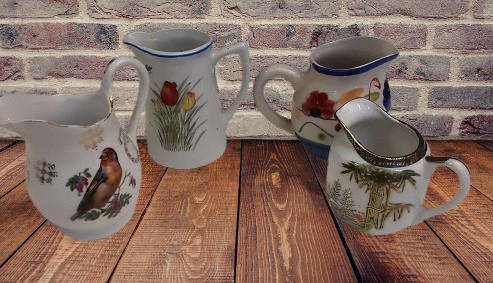 Four Milk / Creamer Jugs  10 cm  / one price for all