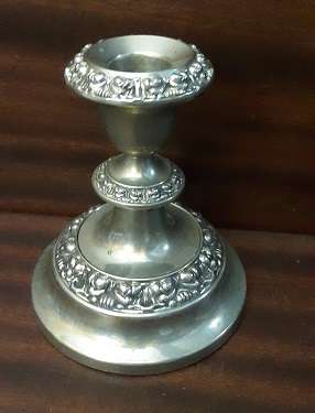 Silver Plated Candlestick Holder 11 cm