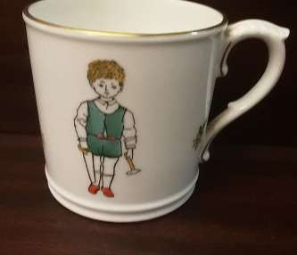 Hand Painted Royal Worcester England Mug  8 x 8 cm