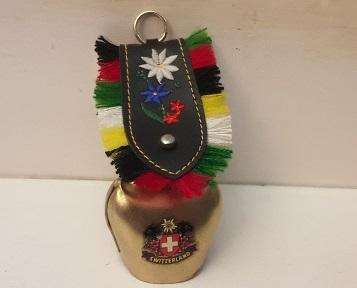 Switzerland  Cow Bell  5 cm  embroidered