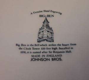 Johnson Bros Big Ben Plate 25 cm