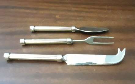 Silver Plated Cheese Serving Cutting Set