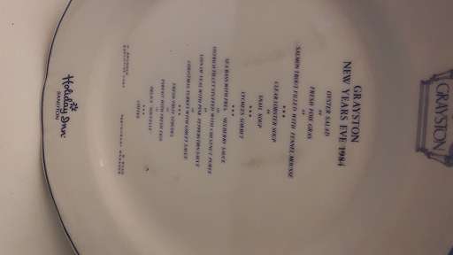 Holiday Inn Grayston New Years Eve 1984 Plate 25 cm