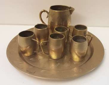Eight Piece Miniture mugs ,  tray , jug set