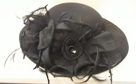 Women's Black Hat - head size 18 x 16 cm