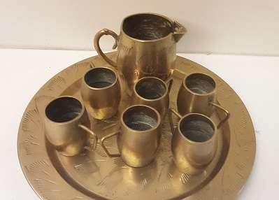 Eight Piece Miniture mugs ,  tray , jug set