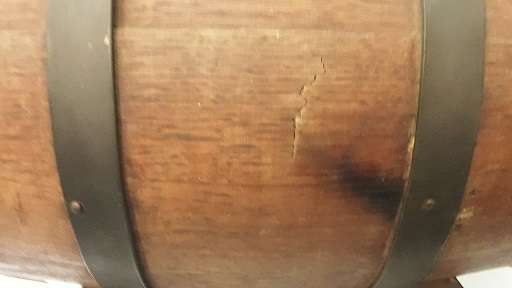 Vintage Wine Barrel with tap and stand  33 cm x 20 cm