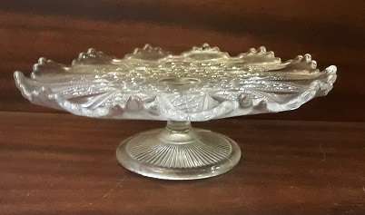 Glass pedestal  plate 20 x 6 cm