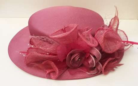 Women's  Pink Hat - head size 18 x 16 cm