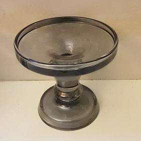 Solid Glass Stand / Candle Holder 12 x 12 cm