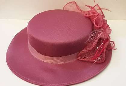 Women's  Pink Hat - head size 18 x 16 cm