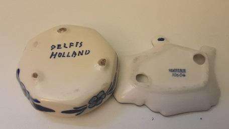 Two Piece Delft Holland items  8 cm