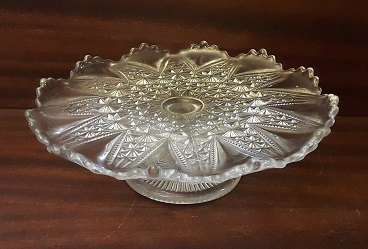 Glass pedestal  plate 20 x 6 cm